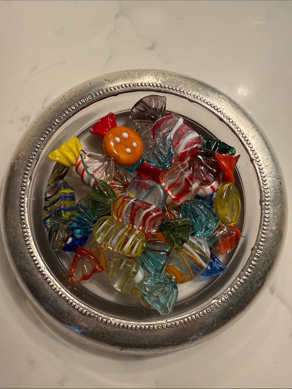Vintage Handblown Glass Candies Murano 18 piece